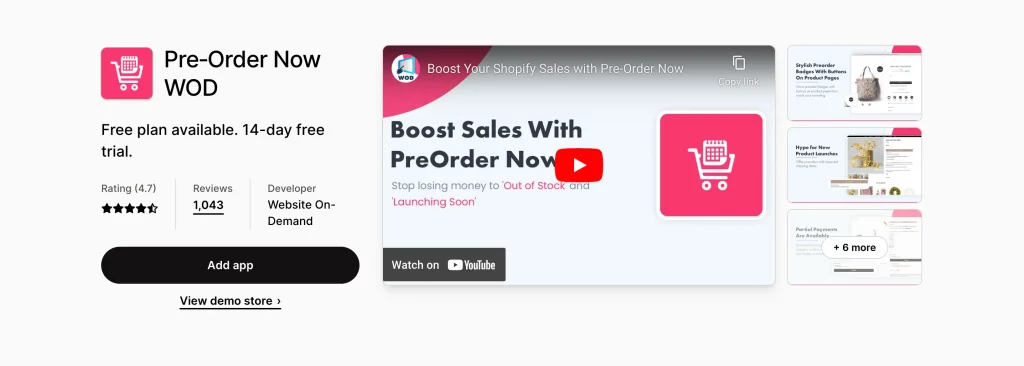 Shopify preorder app + back in stock & coming soon