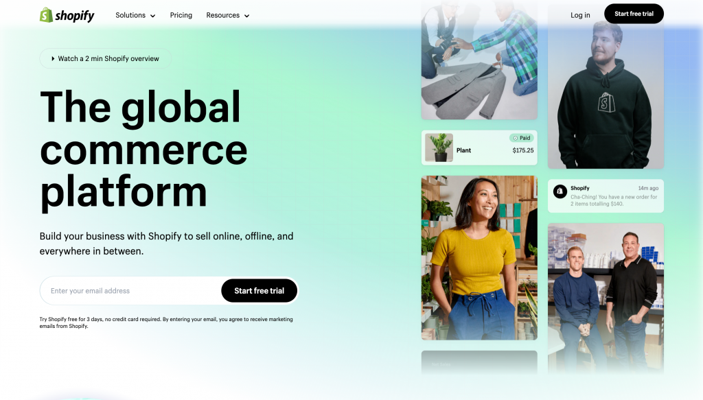 Shopify website , integration shopify and stripe