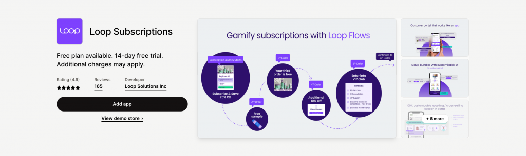 Loop Subscriptions Shopify app