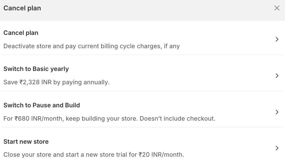 Pause and build - Pause a shopify store