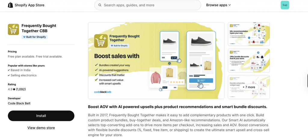 Frequently Bought Together bundle app for Shopify - Bundle products on Shopify