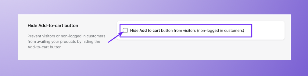 Hide add-to-cart with a single click