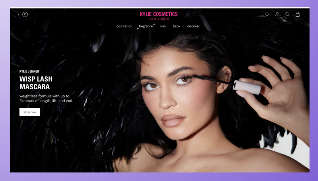 Kylie Jenner shopifu website