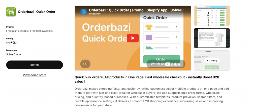 Orderbazi : Quick Order