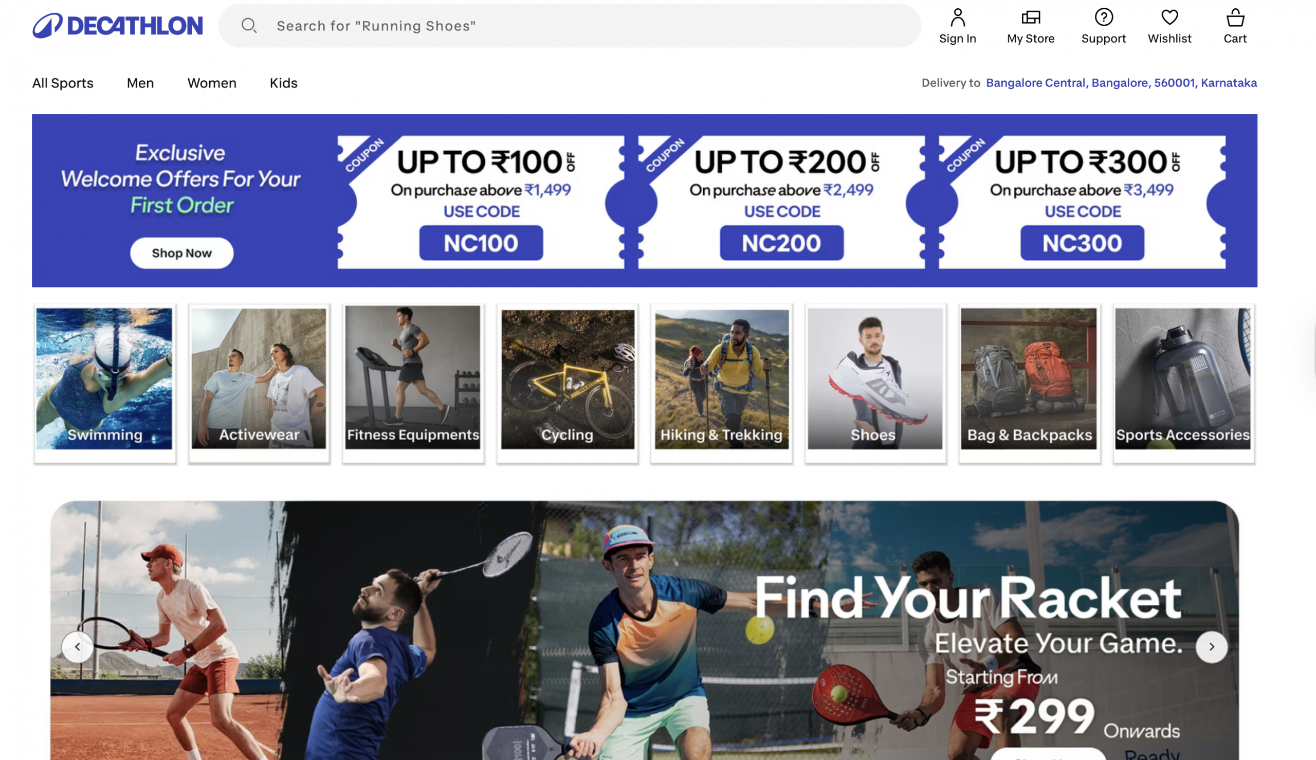 decathlon site is built on shopify