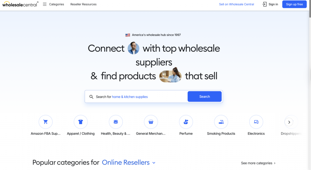 Wholesale Central marketplace screenshot 