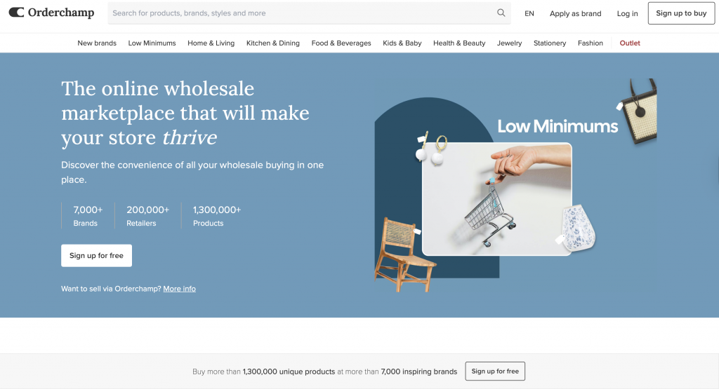 Ordercamp wholesale marketplace to list and sell products