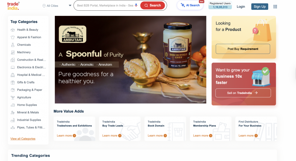 TradeIndia wholesale marketplace