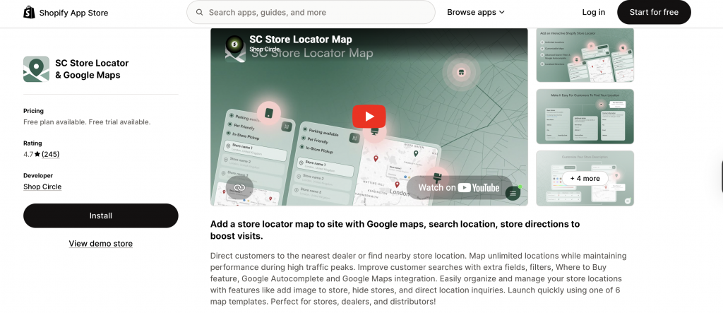 sc store locator app - shopify store locator apps