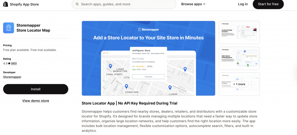 Storemapper Store Locator Map- shopify store locator apps