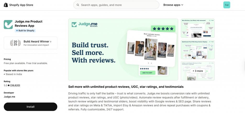Judge.me Product Reviews App
