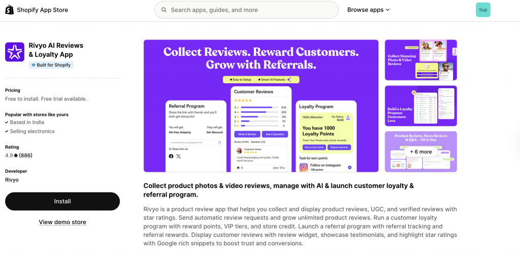 Rivyo AI Reviews & Loyalty App
