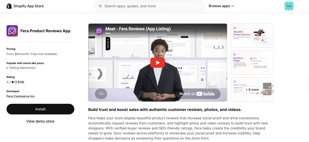 Fera Product Reviews App