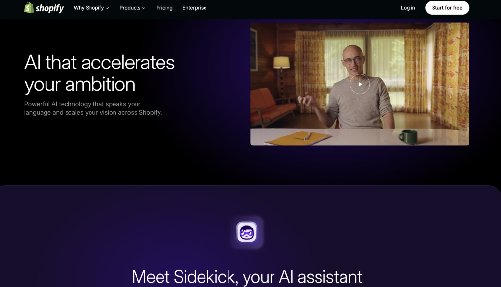 Shopify Magic landing page sceenshot