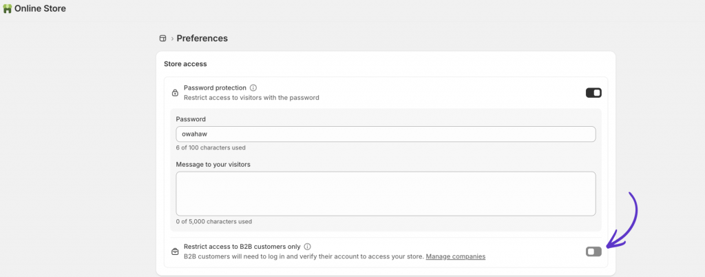 Restrict access to B2B customers only on Shopify