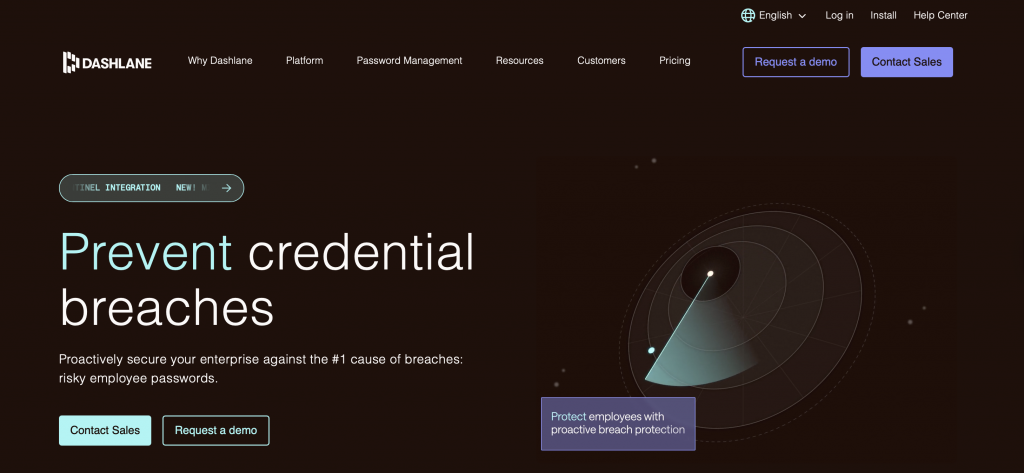 Shopify security tools - dashlance password