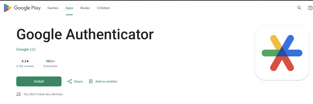 Shopify security tools - Google Authenticator
