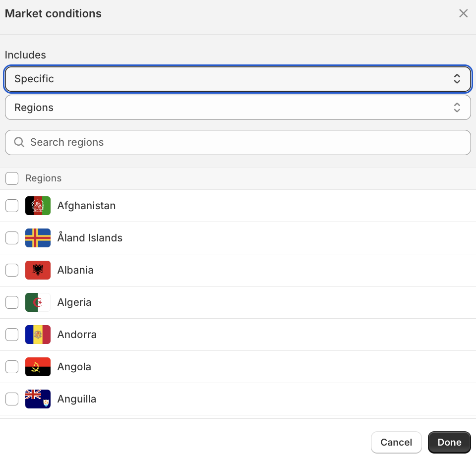step 5 to set up shopify markets