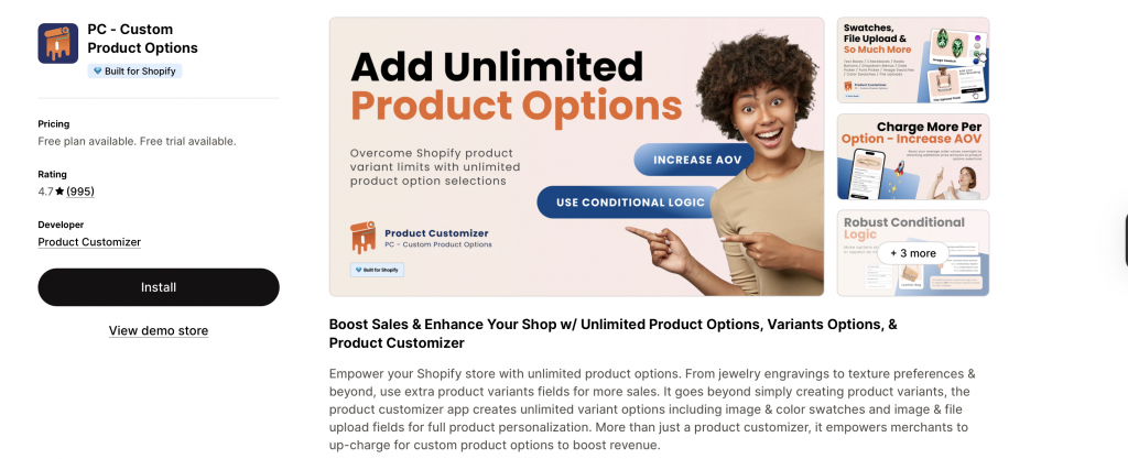 PC ‑ Custom Product Options