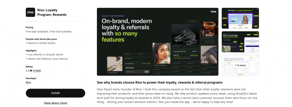 Rivo - Shopify loyalty apps