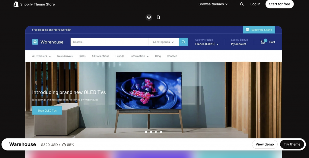 Warehouse shopify theme for wholesale