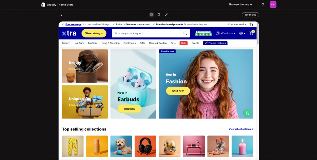 Best Shopify B2B themes #6 Xtra