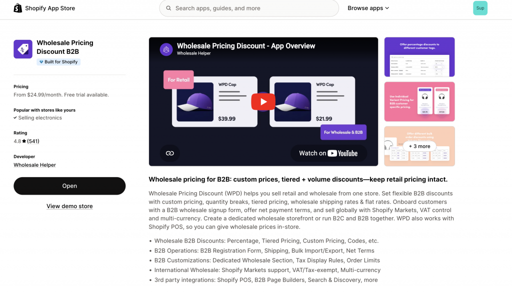 Wholesale Pricing Discount B2B App to Add Wholesale Only Products to Shopify