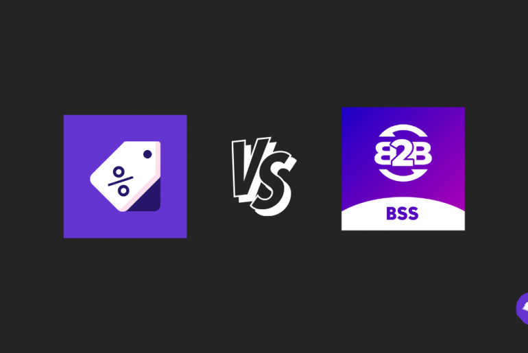 Wholesale Pricing Discount B2B vs BSS B2B & Wholesale Solution by BSS Commerce Comparison article between wholesale pricing discount b2b vs BSS B2B & Wholesale Solution Shopify apps