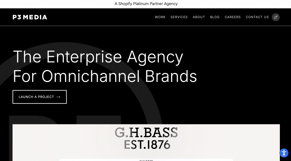 p3 media shopify development agency