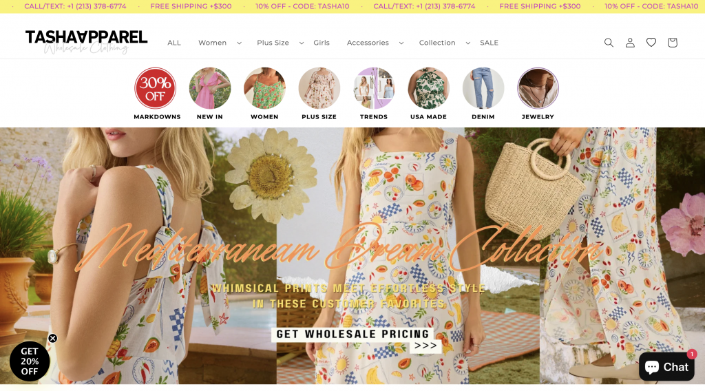Tasha apparel wholesale clothing suppliers