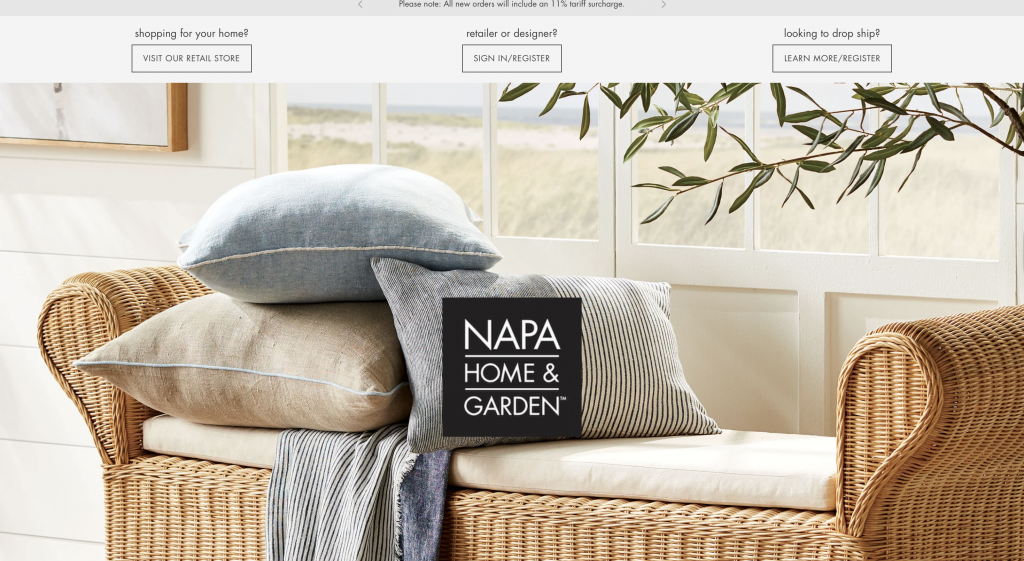 napa home and garden home decor distributors
