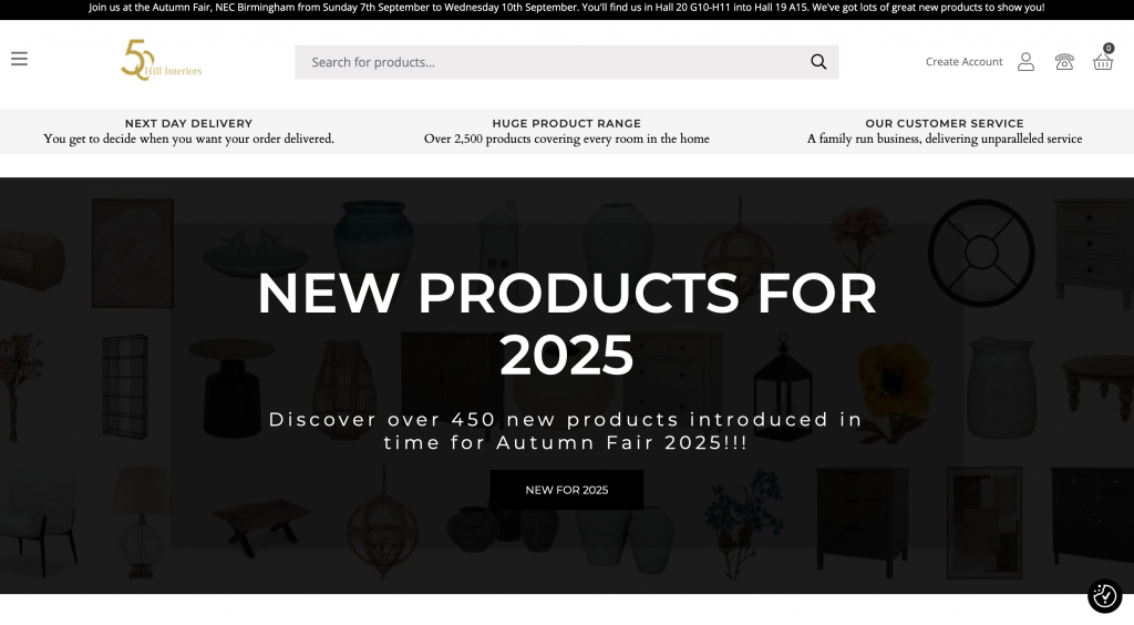 HILL INTERIORS HOME DECOR DISTRIBUTORS