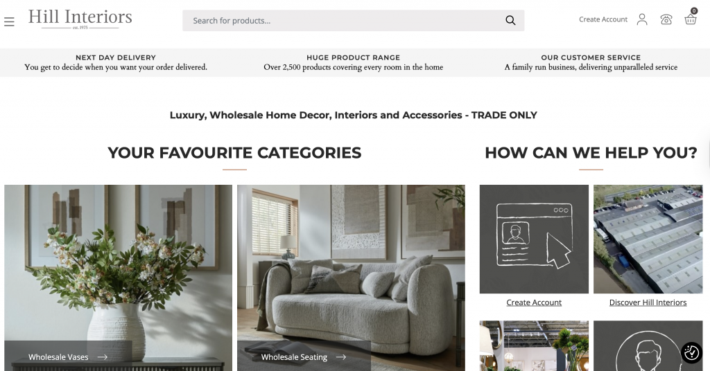 HILL INTERIORS HOME DECOR DISTRIBUTORS