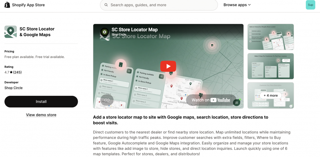 SC Store Locator & Google Maps