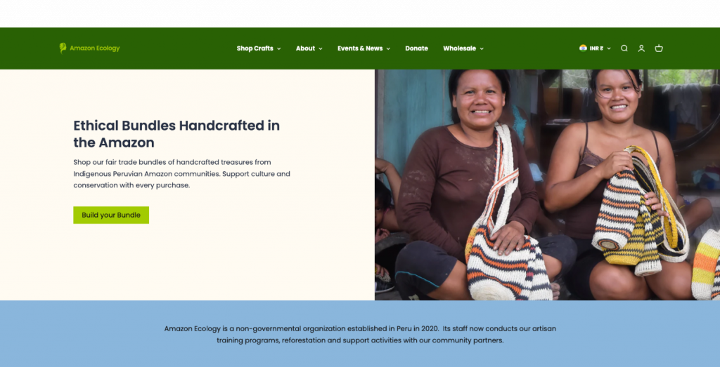 Amazon Ecology Case Study by Wholesale Helper - Website Screenshot