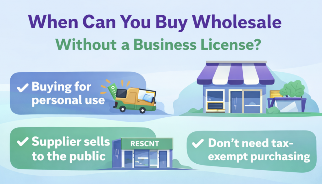 when can you Buy Wholesale Without a Business License 