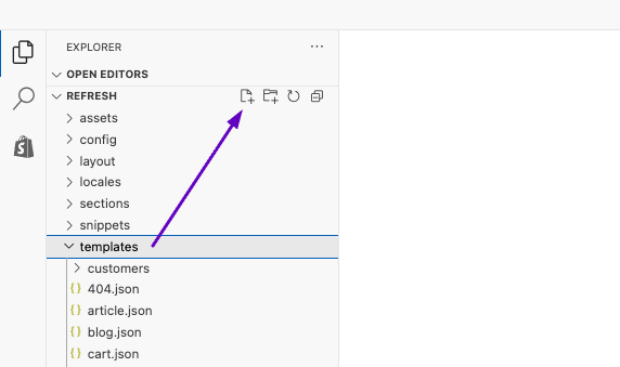 Shopify admin path to create robots.txt.liquid in theme editor