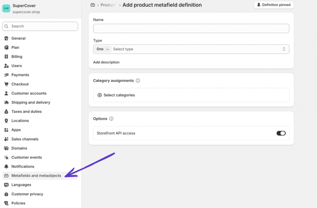 steps to noindex products on shopify