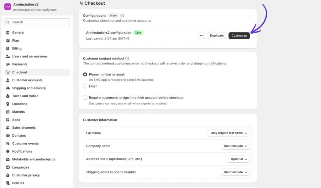 Forms in Shopify - Customise Shopify checkout form
