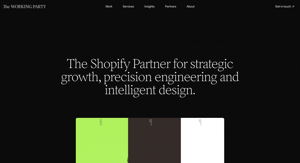 the working party shopify development agencies
