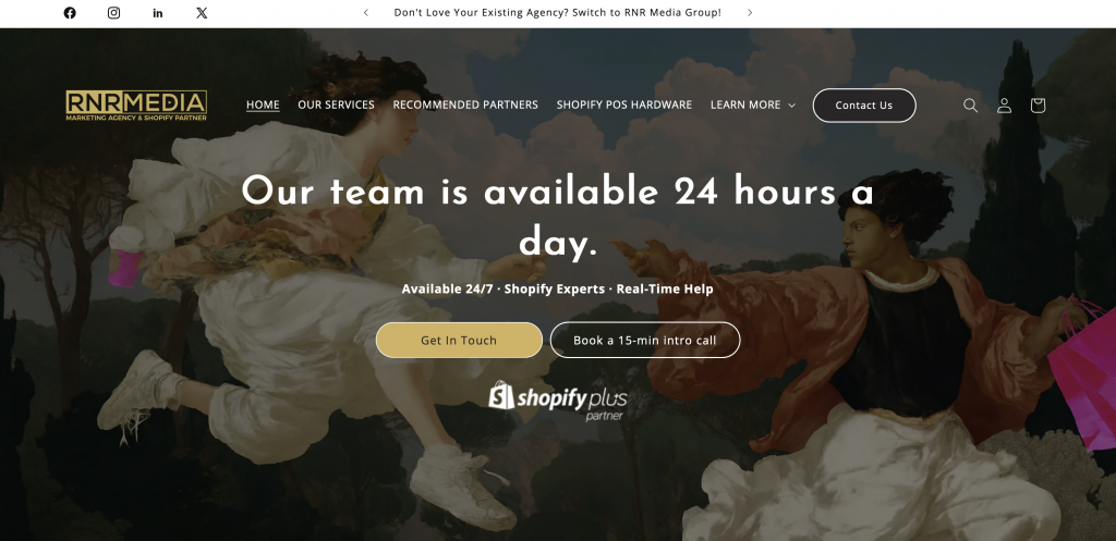 rnr digital media shopify development agency