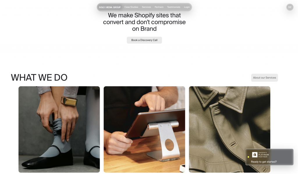 solo media group - shopify development agencies