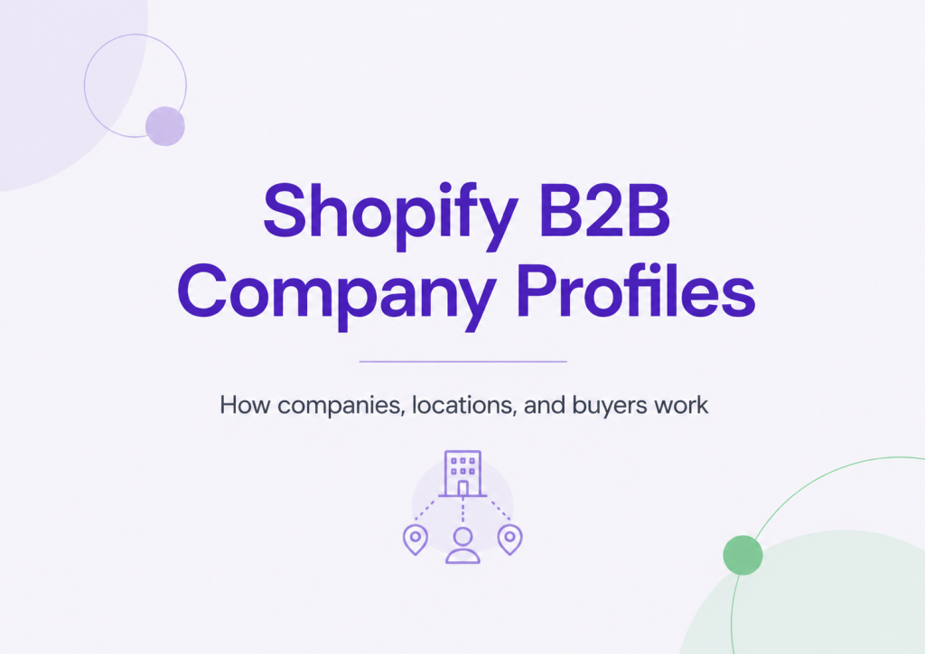 Shopify B2B Company Profiles Explained