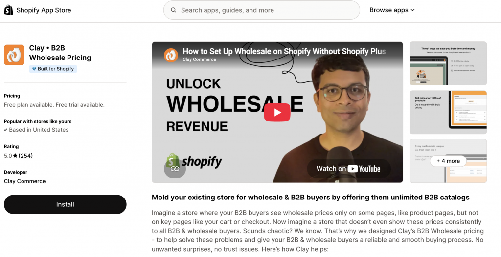 Clay Screenshot - Wholesale Pricing Discount B2B vs Clay B2B Wholesale Pricing Compared