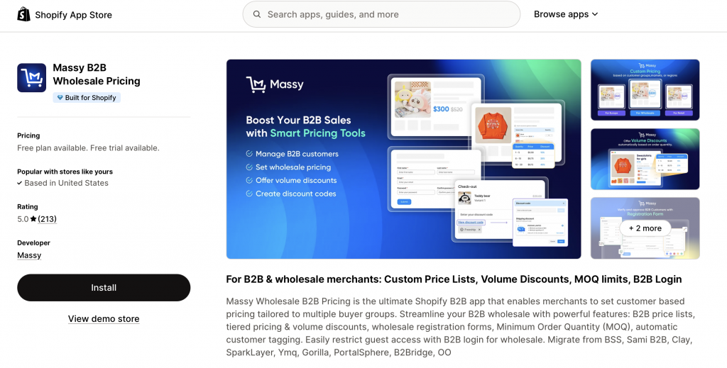 wholesale pricing discount b2b vs Massy B2B Wholesale Pricing
