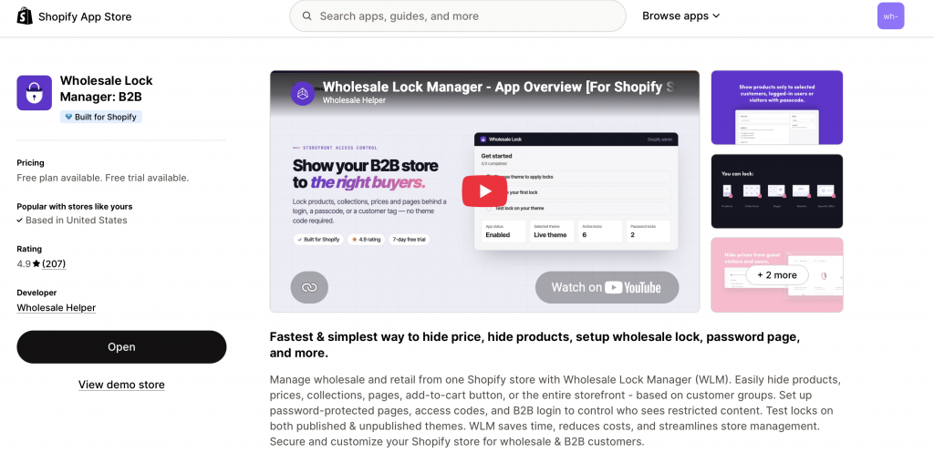 wholesale lock manager b2b vs sami b2b lock app