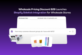 批发定价折扣 B2B 现在可与 Shopify Sidekick 配合使用