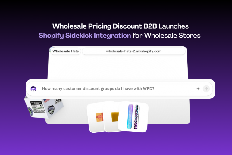 Wholesale Pricing Discount B2B now works with Shopify Sidekick