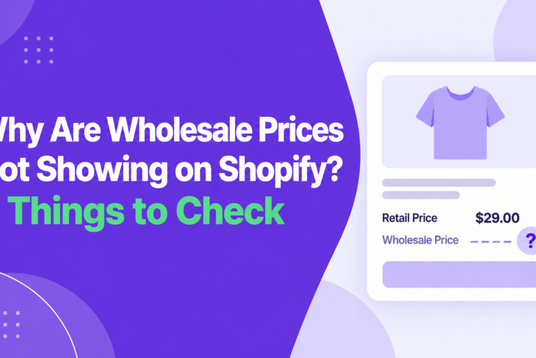 wholesale prices not showing on Shopify